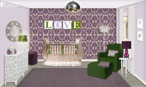 Purple nursery design