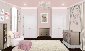 girly pink nursery design