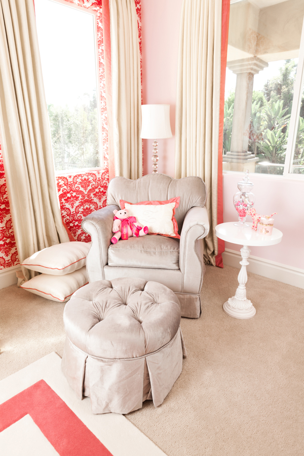 silver nursery glider