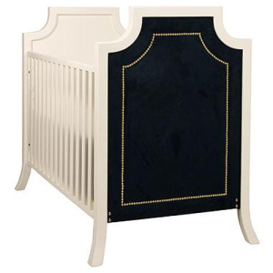 hollywood regency upholstered crib