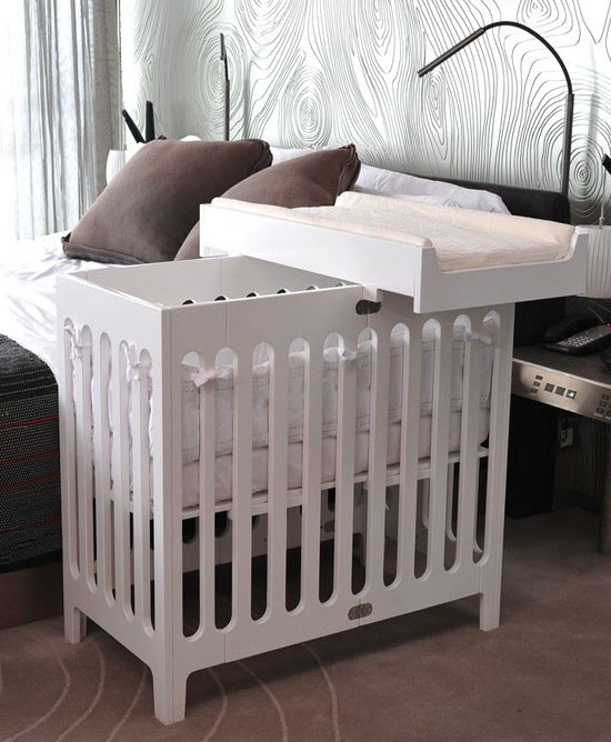Mini crib for nursery for twins