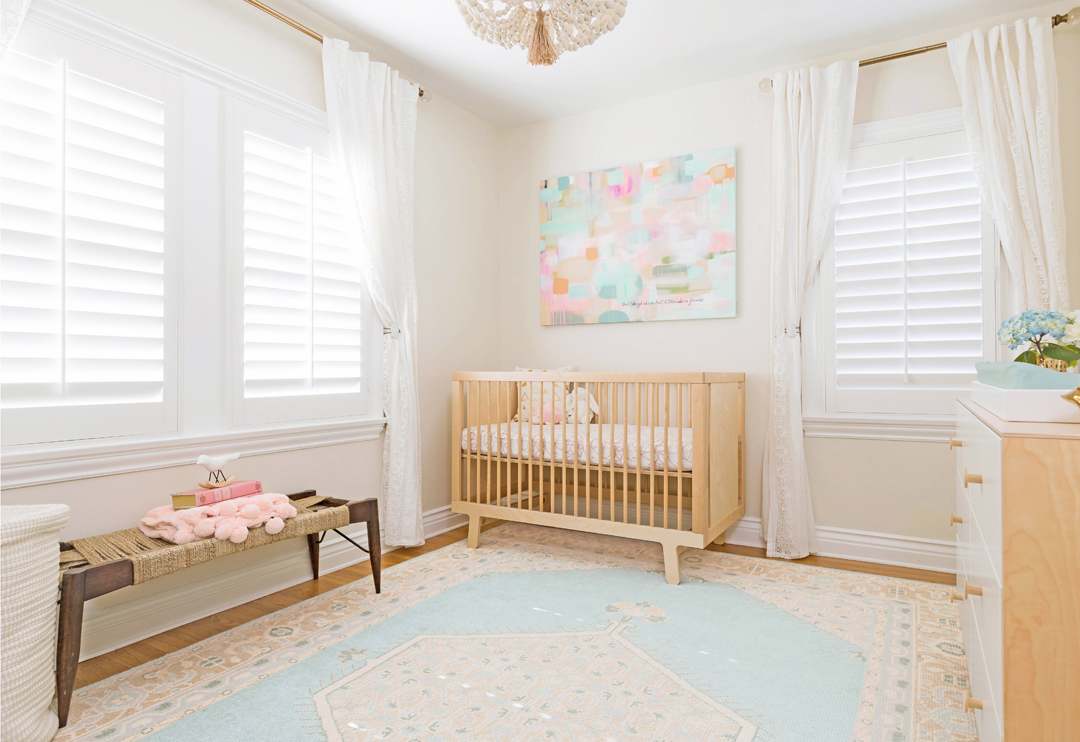 Feminine Pastel Nursery by Little Crown Interiors