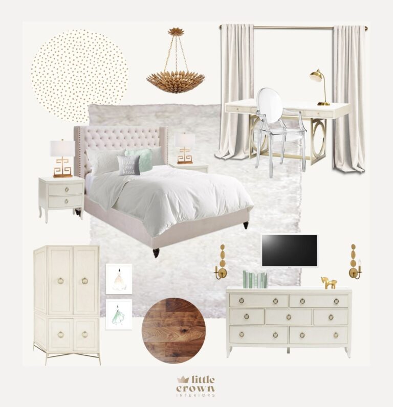 A Modern Tween Girl's Bedroom With Layered Neutrals