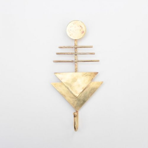 Brass Geometric Wall Hook Little Crown Interiors