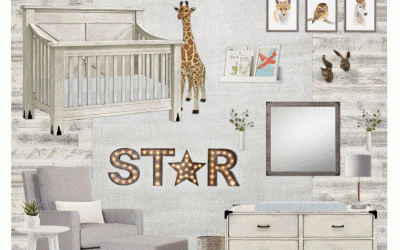 Nursery Safari Wallpaper in Sophisticated Neutrals