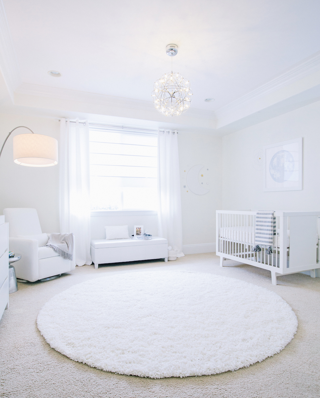 All White Nursery Little Crown Interiors All White Celestial Nursery By Little Crown Interiors