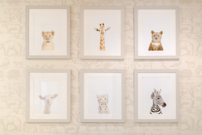Neutral Safari Animal Nursery Art Prints