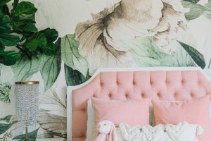 Floral Wallpaper Girl's Room by Little Crown Interiors