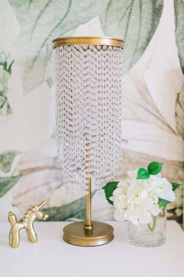 Gold Crystal Lamp | Little Crown Interiors
