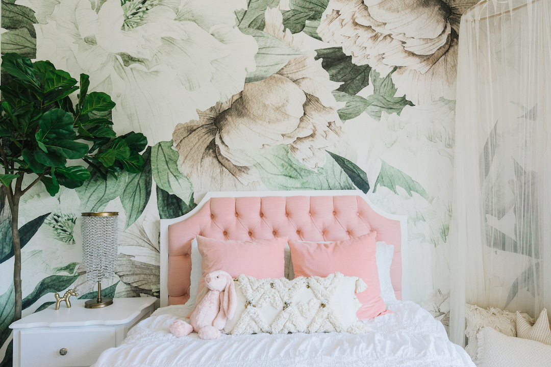 Large Floral Wall Mural | Little Crown Interiors