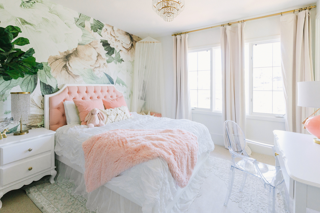 Floral Girl's Room by Little Crown Interiors - Little Crown Interiors