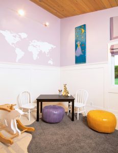 Lavender Kid's Playroom by Little Crown Interiors