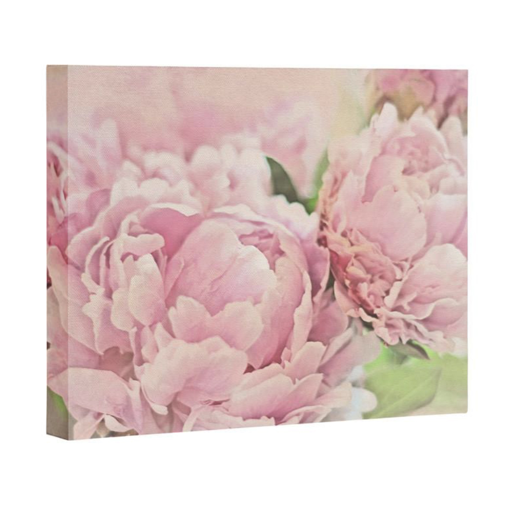 Pink Peonies Art Canvas | Little Crown Interiors