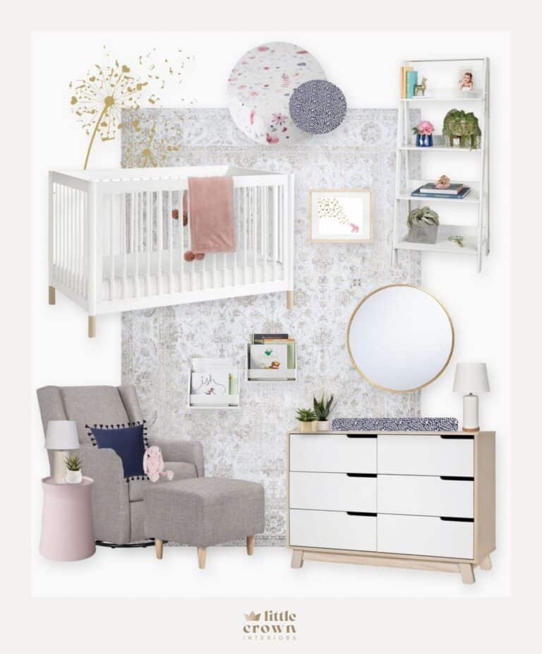 A Modern Pastel Nursery Design by Little Crown Interiors