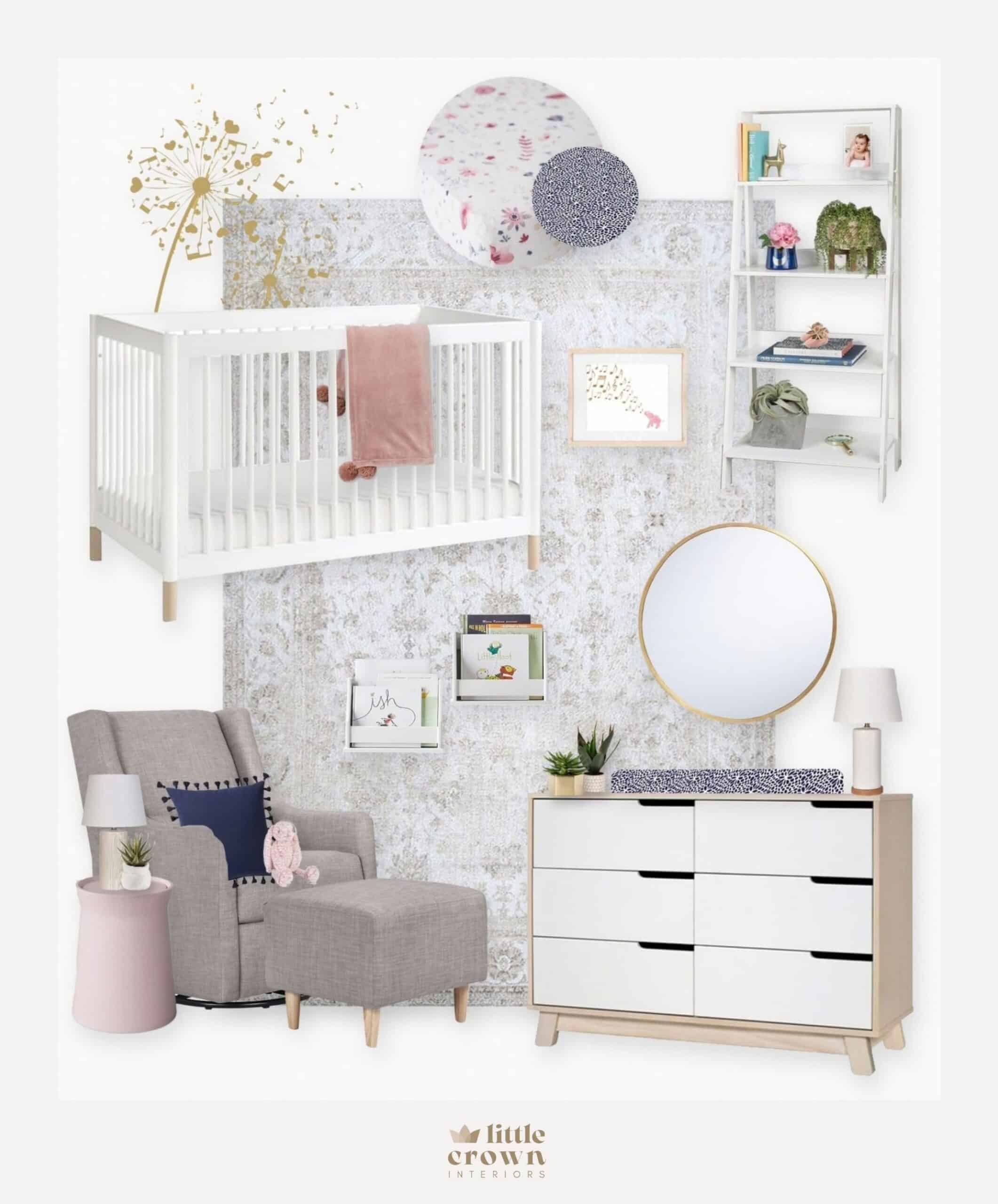 A Modern Pastel Nursery Design by Little Crown Interiors