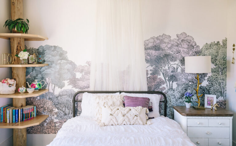 Lavender Girl's Bedroom in Newport Beach by Little Crown Interiors