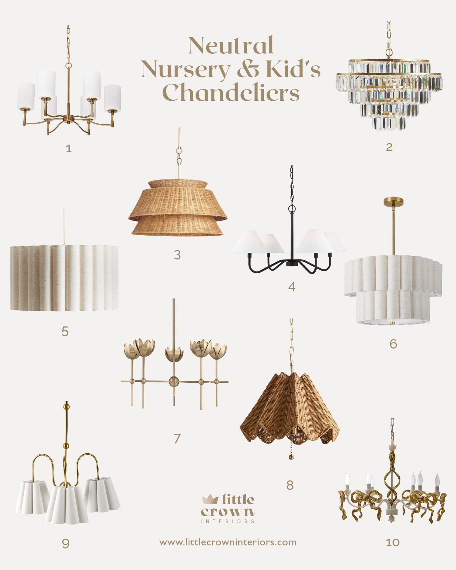 Neutral Nursery Chandelier Options That Really Stand Out