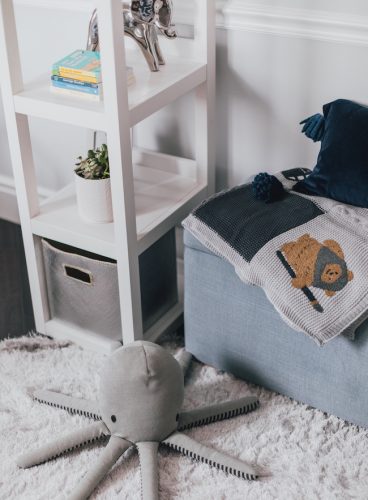 Navy Modern Nursery Design in Los Angeles - Little Crown Interiors