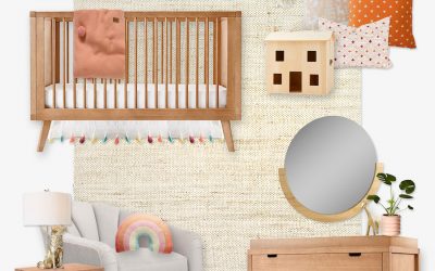 A Pretty Pink and Orange Scandinavian Inspired Nursery