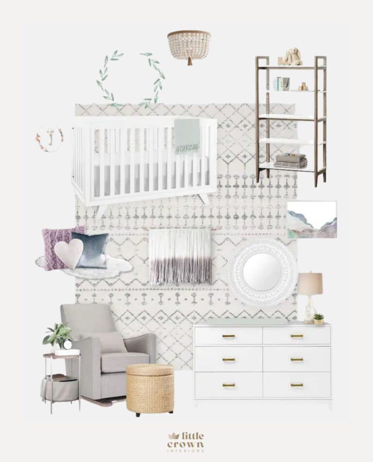 A Lavender Bohemian Nursery by Little Crown Interiors