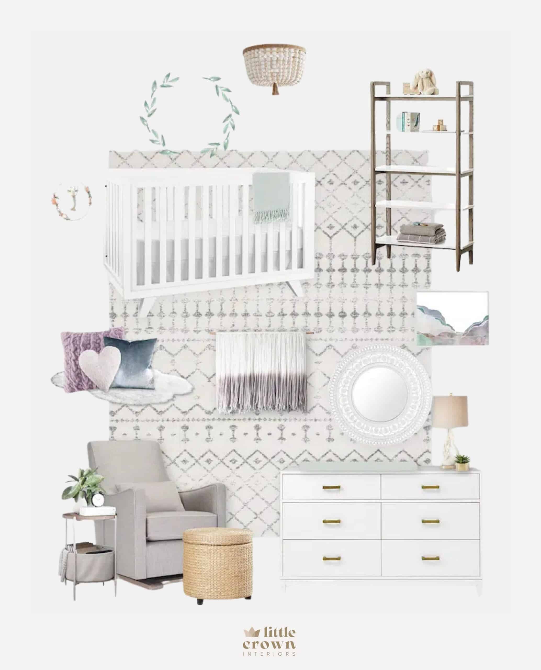 A Lavender Bohemian Nursery by Little Crown Interiors