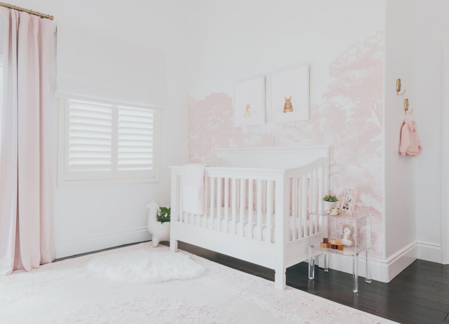 Pink Nature Nursery by Little Crown Interiors