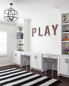 Modern playroom with acrylic accents