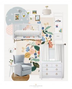 Floral Nursery E-Design by Little Crown Interiors