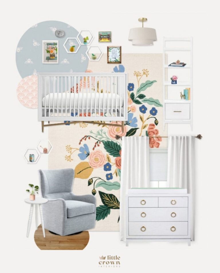 Blue Boy's Floral Nursery Design