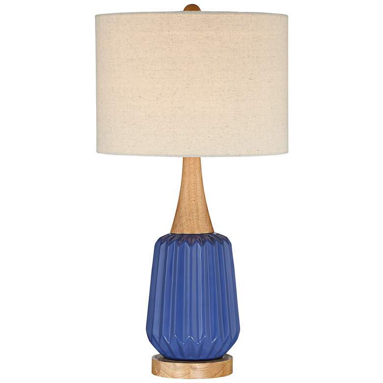 Mid Century Blue Table Lamp