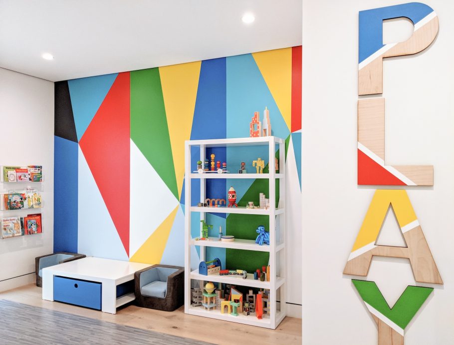Colorful Modern Playroom by Little Crown Interiors