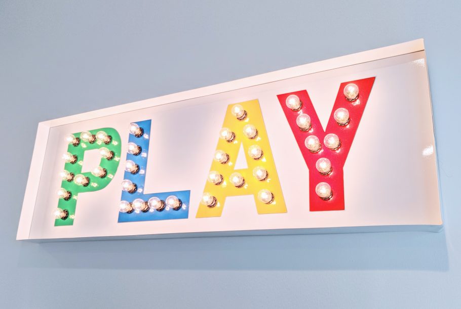 Colorful Modern Playroom Marquee Light