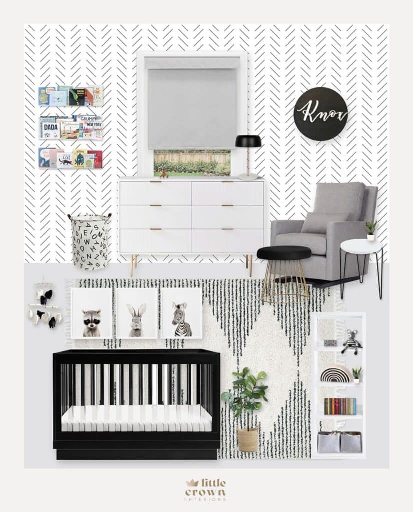 Black, White & Gray Nursery Design