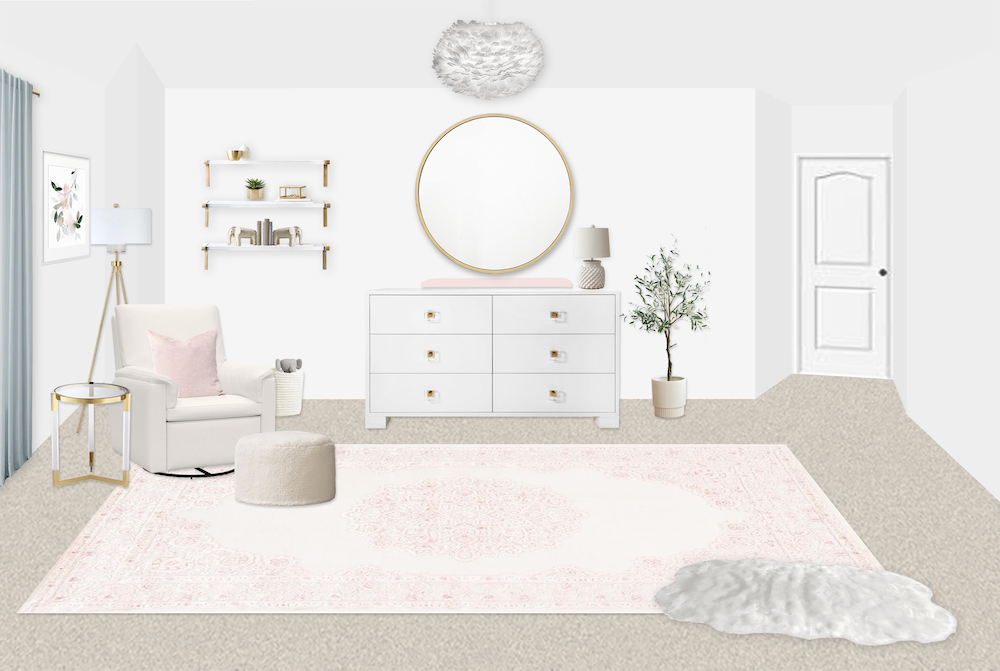 Pink Girl's Nursery Design by Little Crown Interiors
