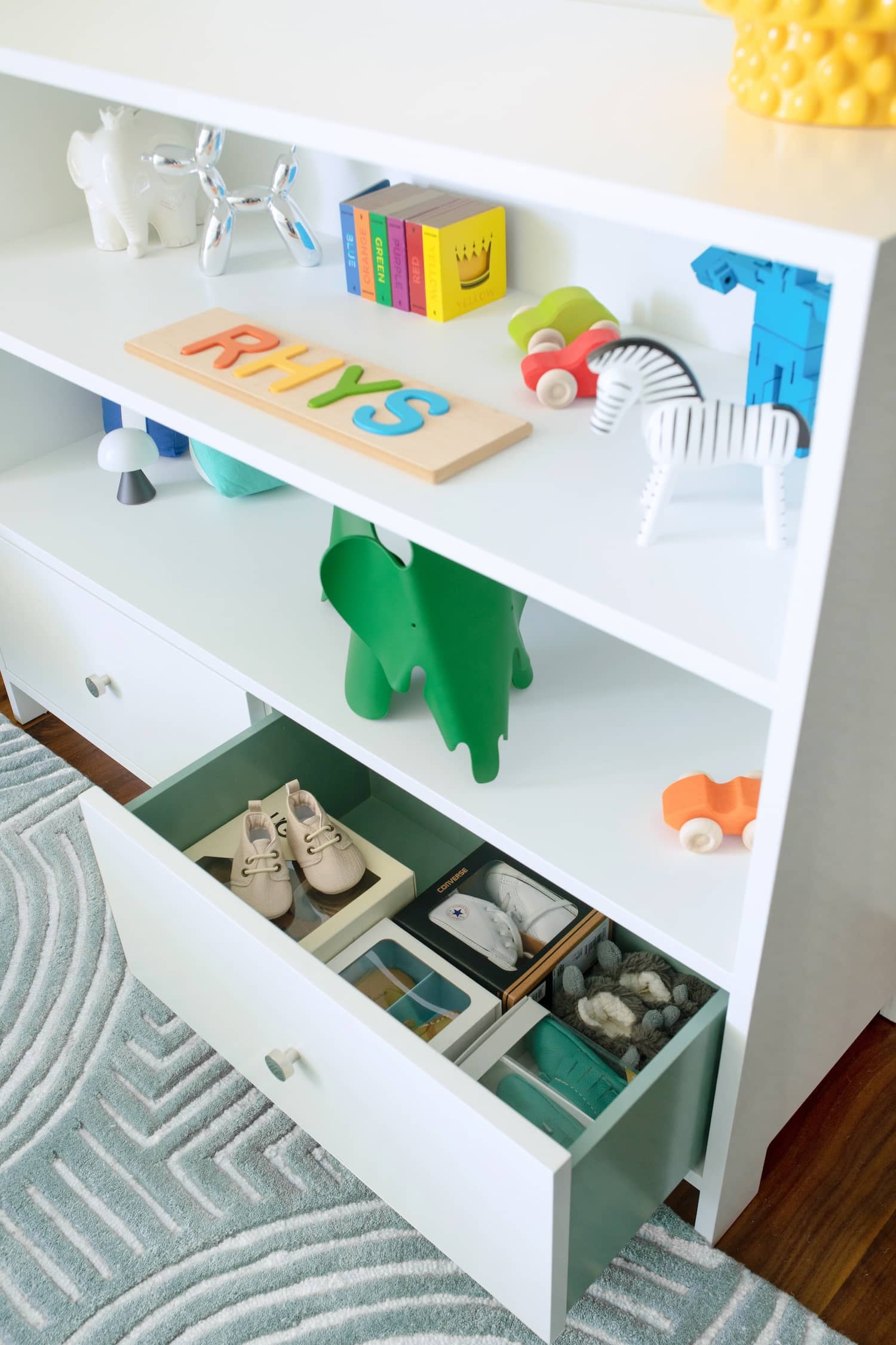 Colorful Modern Safari Nursery Toy Storage