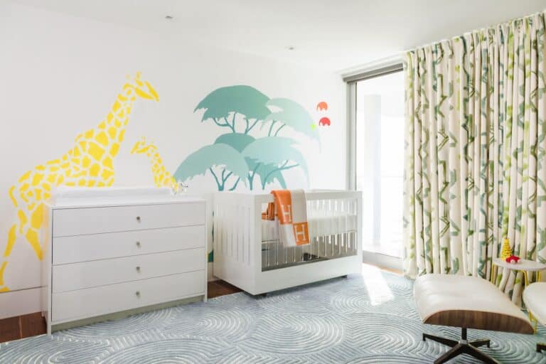 Colorful Modern Safari Nursery Design
