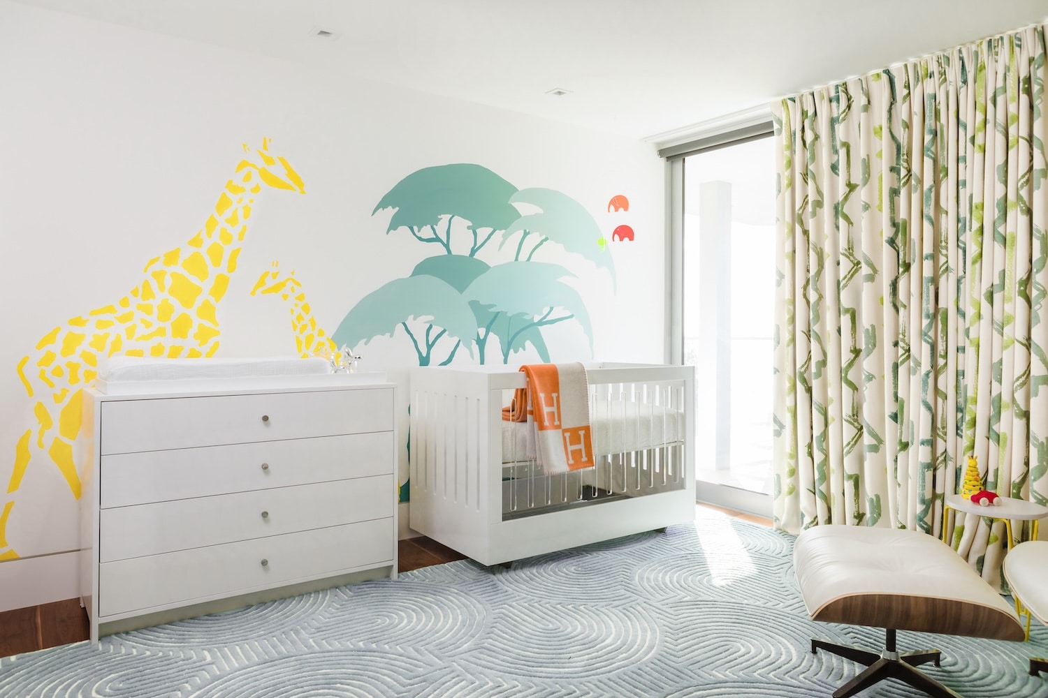 Colorful Modern Safari Nursery Design