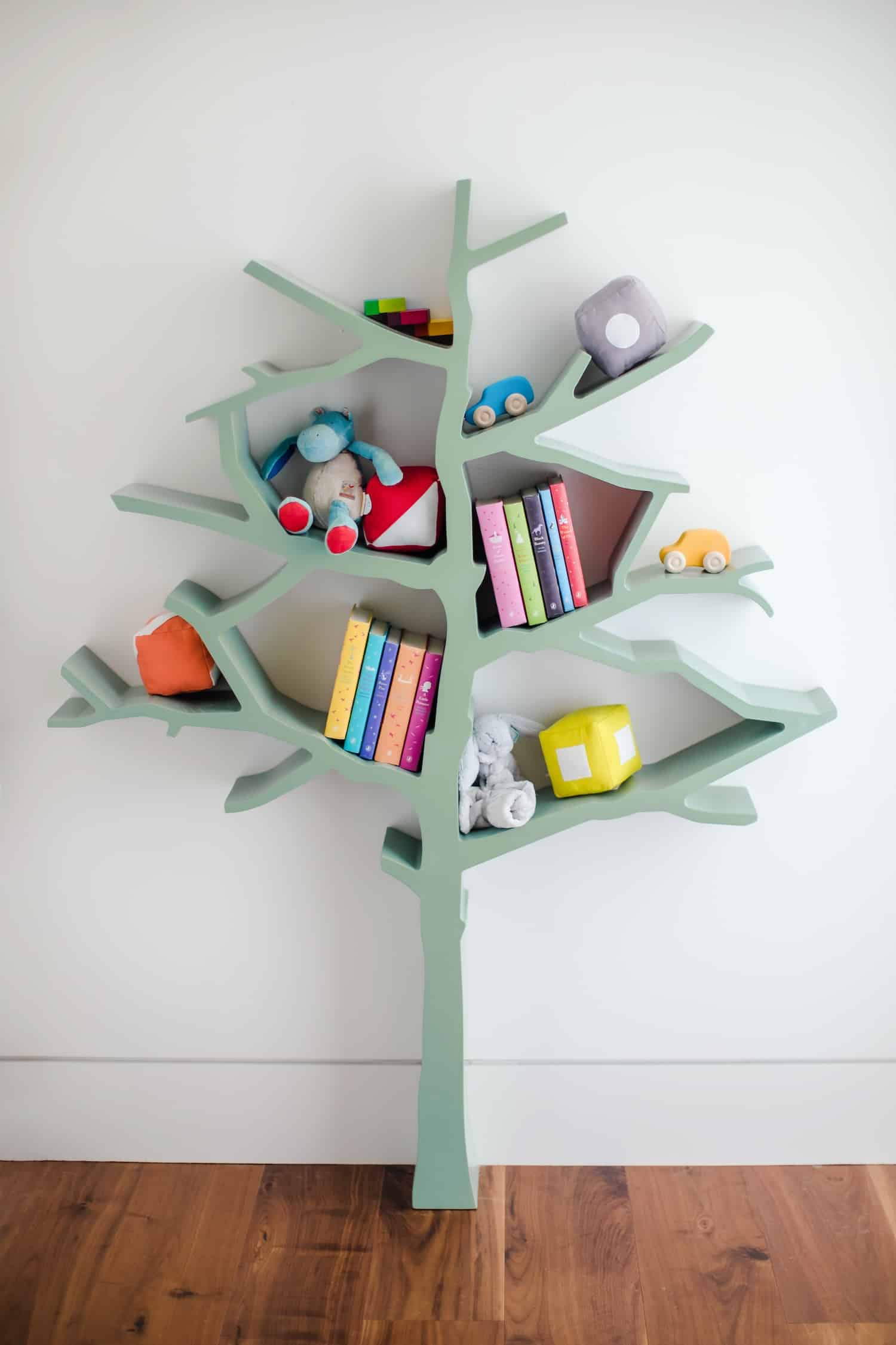 Colorful Modern Safari Nursery Tree Bookcase
