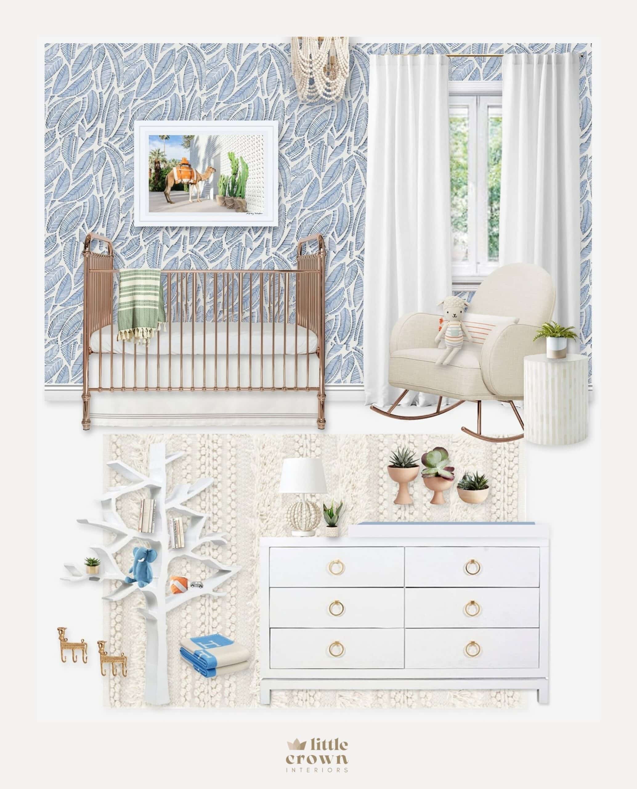 A Modern Coastal Nursery With Gray Malin Art