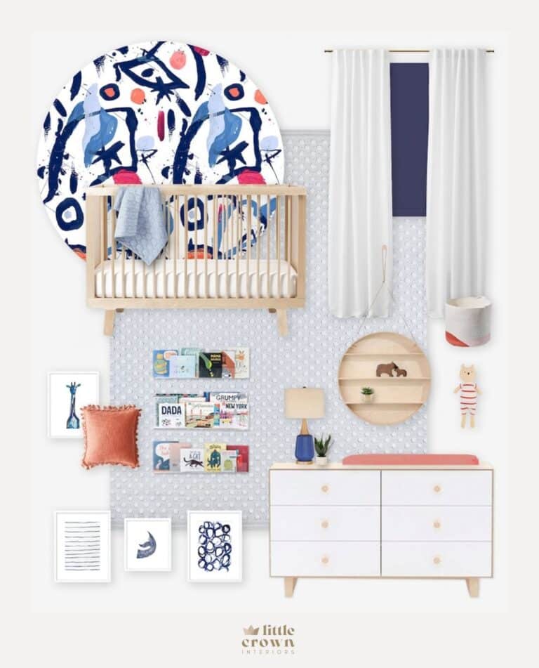 An Abstract Modern Colorful Nursery Design
