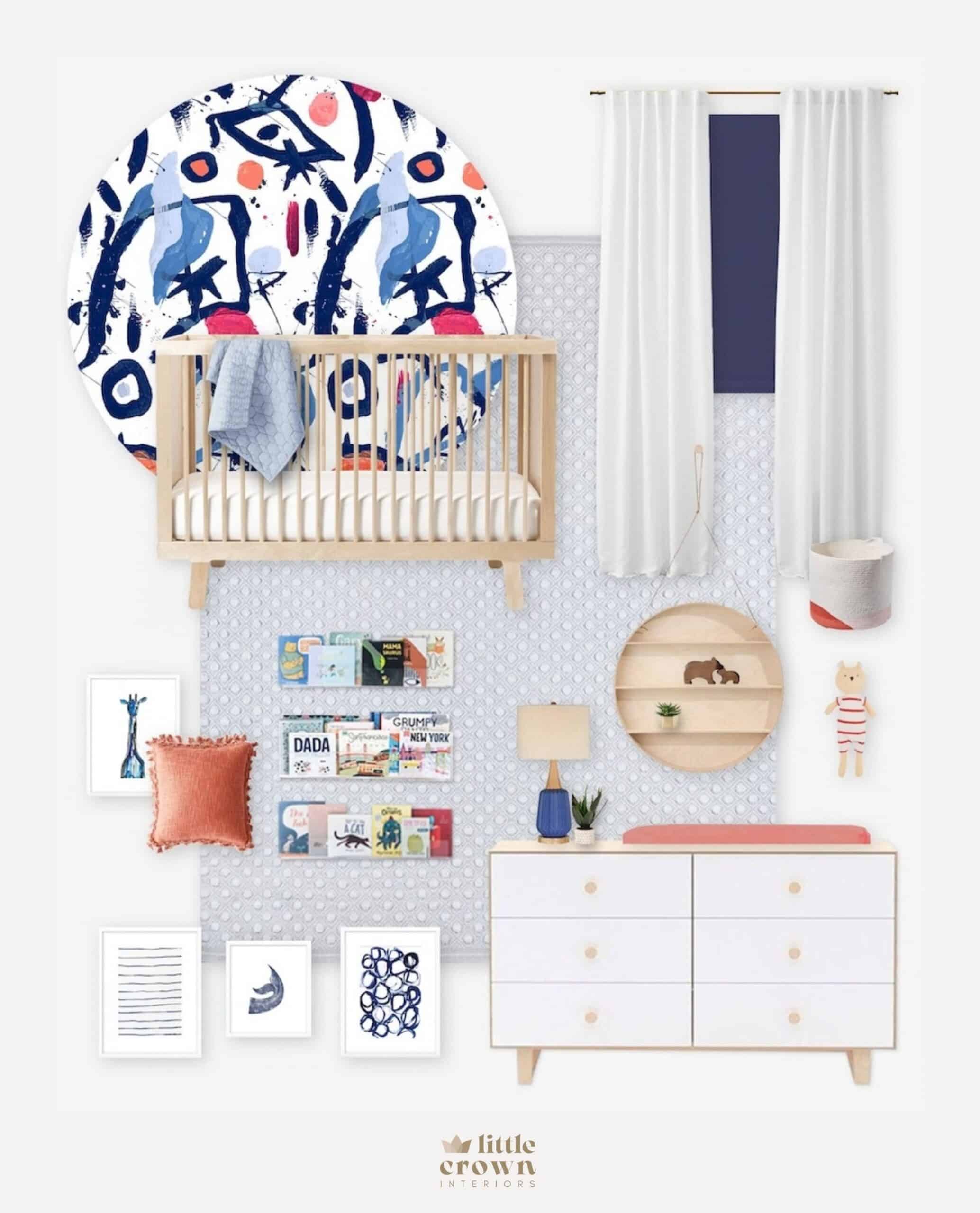 An Abstract Modern Colorful Nursery Design