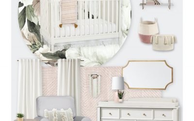 E-Design Reveal: A Nursery with a Floral Wall Mural