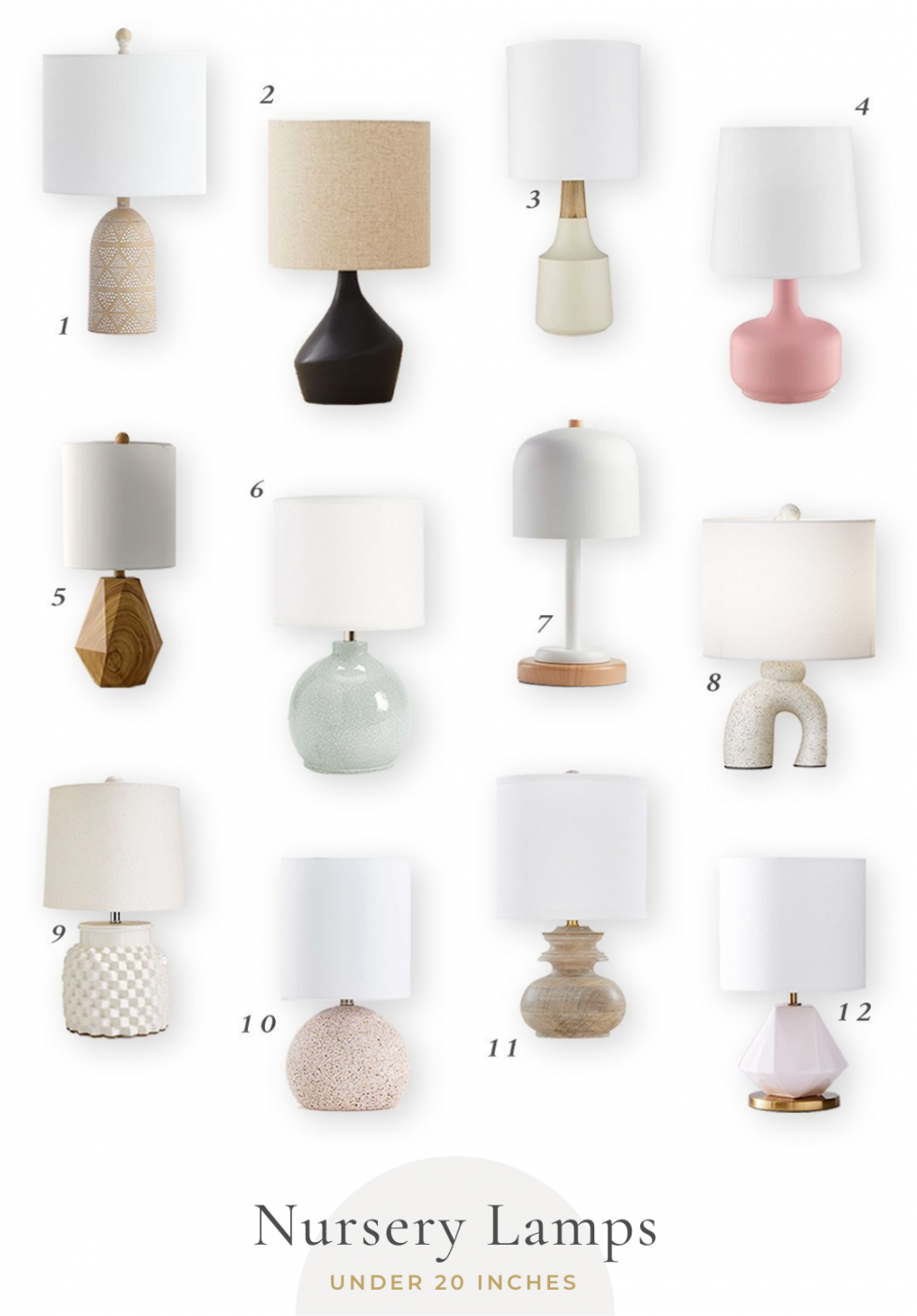 My Favorite Small Nursery Lamps Under 20 Inches Little Crown Interiors