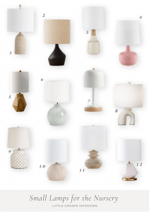 Small Lamps for the Nursery