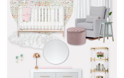 Design Board: A Colorful Mauve Girl’s Nursery