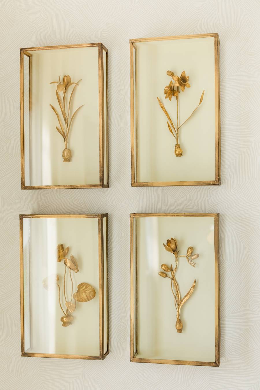 Gold Floral Wall Art