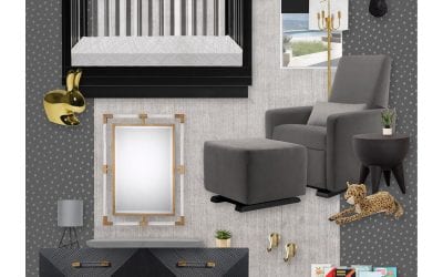 E-Design Reveal: A Bold Black, Gold and Gray Nursery