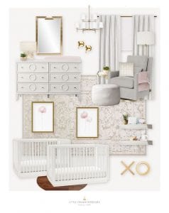 E-Design Reveal White and Gold Twin Nursery