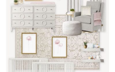 E-Design Reveal: A Neutral & Blush Nursery for Twins