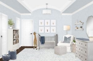 Neutral and Light Blue Nursery E-Design
